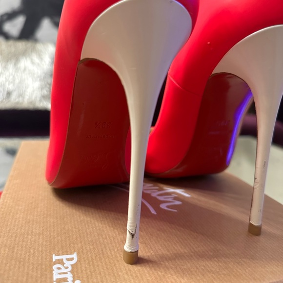 Christian Louboutin So Kate 120 Fluo Mat/Jazz Calf Heel Fushia/White EU 39.5 - Picture 5 of 12